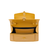 "Alexander Wang x Bvlgari" belt bag in smooth Caramel Topaz beige calf leather. New double Serpenti head closure in antique gold-plated brass with alluring red enamel eyes. SFW-001-1029Sa image 4