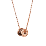 B.zero1 necklace with 18 kt rose gold chain and pendant in 18 kt rose gold and cermet. 353004 image 1