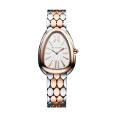 Reloj Serpenti Seduttori con caja y brazalete en acero inoxidable y oro rosa de 18 qt, y esfera plateada opalescente blanca 103277 image 1