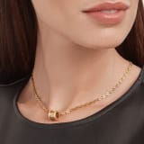 B.zero1 Rock 18 kt yellow gold pendant necklace with studded spiral set with pavé diamonds on the edges 358278 image 1