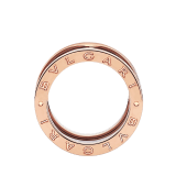 B.zero1 four-band ring with two 18 kt rose gold loops and a black ceramic spiral. B-zero1-4-bands-AN855563 image 2