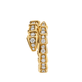 Serpenti Viper 18 kt yellow gold ring with pavé diamonds AN858981 image 2