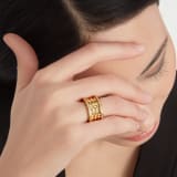B.zero1 Rock four-band ring in 18 kt yellow gold with studded spiral and pavé diamonds on the edges AN859026 image 2