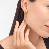 B.zero1 18 kt yellow gold hoop earrings set with pavé diamonds on the edges 361778 image 2