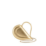 Serpenti Cuoricino mini top handle bag in royal ruby calf leather with royal ruby nappa leather lining. Captivating snake body-shaped top handle in gold-plated brass embellished with engraved scales; press-button closure. SRN-Cuoricino-1366XS image 1