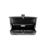 “Serpenti Diamond Blast” shoulder bag in white agate calf leather, featuring a Whispy Chain motif in light gold finishing. Iconic snakehead closure in light gold plated brass enriched with black and white agate enamel and black onyx eyes. 922-WC image 5