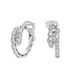Serpenti Viper 18 kt white gold earrings set with pavé diamonds. 358360 image 1