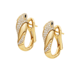 Orecchini Serpenti in oro giallo 18 kt con semi-pavé di diamanti e occhi in onice nera. 362636 image 2