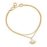 DIVAS' DREAM 18 kt yellow gold bracelet with pendant set with a mother-of-pearl element BR858988 image 1