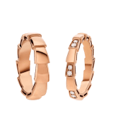 Serpenti Viper band ring in 18 kt rose gold set with demi pavé diamonds (0.25 ct). AN857896 image 3