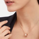 B.zero1 Design Legend necklace with 18 kt rose gold pendant set with pavé diamonds on the spiral and 18 kt rose gold chain 355060 image 3