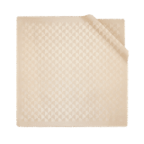 Foulard Maxi Calla Metal en laine et soie fine couleur crème et or. Modèle confectionné à 60&nbsp;% de soie et 40&nbsp;% de laine. MAXICALLAMETALST image 1