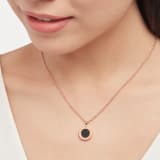 BVLGARI BVLGARI necklace with 18 kt rose gold chain and 18 kt rose gold pendant set with onyx and pavé diamonds 350815 image 1