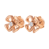 Fiorever 18 kt rose gold earrings, set with two central diamonds. 355327 image 2