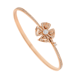 Fiorever Armband aus 18 Karat Roségold mit einem zentralen Diamanten und Diamant-Pavé BR858707 image 1