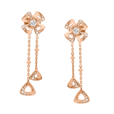 Fiorever 18 kt rose gold pendant Earring set with two round brilliant-cut diamonds (0.21 ct) and pavé diamonds (0.17 ct) 357143 image 1