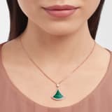 Divas' Dream pendant necklace in 18 kt rose gold set with malachite insert and pavé diamonds. 358893 image 1