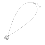 Fiorever 18 kt white gold necklace set with a central diamond and pavé diamonds. 354469 image 2