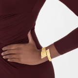 Bvlgari Tubogas 不對稱手環，採用 18K 黃金，飾以半密鑲鑽石。 BR860836 image 1