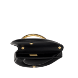 Serpenti Cuore 1968 top handle bag in perla white calf leather with perla white nappa leather lining. Captivating snake body-shaped top handle in gold-plated brass embellished with perla white and black enamel scales and zirconia eyes; press-button closure. SRN-001-1367S-r image 4