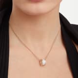 B.zero1 necklace with 18 kt rose gold chain and with 18 kt rose gold and white ceramic pendant. 346082 image 4
