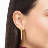 Serpenti Viper 18 kt yellow gold pendant earrings set with pavé diamonds on the head and tail 362191 image 2