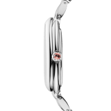ساعة "سيربنتي سيدوتّوري"، علبة وسوار من الفولاذ، إطار من الذهب الوردي مرصع بالألماس وميناء من الأوبالين الأبيض الفضي 103361 image 3