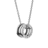 B.zero1 necklace with small round pendant both in 18kt white gold 352815 image 1