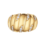 Bvlgari Tubogas 18 kt yellow gold ring set with pavé diamonds AN860574 image 3
