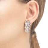 Fiorever 18 kt white gold pendant earring, set with 6 round brilliant-cut diamonds and pavé diamonds. 356911 image 1