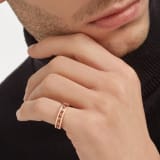 B.zero1 18 kt rose gold one-band ring with openwork logo spiral AN859308 image 5