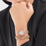 Serpenti Tubogas Infiniti single-spiral watch in 18 kt rose gold set with diamond and full pavé dial. Water-resistant up to 30 metres 103791 image 2