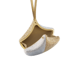 Ginkgo clutch in silver and champagne gold Neige Pavé Crystals applied on suede with Bright Travertino nappa leather lining and a leather wristlet. 295170 image 3