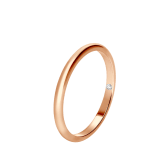 Roma Amor 18 kt rose gold wedding band set with a diamond inside AN859996 image 1