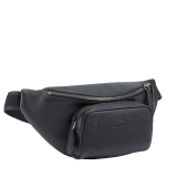 BULGARI Man small belt bag in Olympian sapphire blue smooth and grainy metal-free calf leather with Olympian sapphire blue regenerated nylon (ECONYL®) lining. Dark ruthenium-plated brass hardware, hot stamped BULGARI logo and zipped closure. BMA-1209-CL image 2