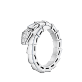 Anello a spirale Serpenti Viper in oro bianco 18 kt con testa e coda con pavé di diamanti. AN860481 image 1