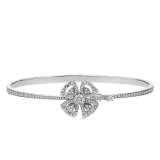 Fiorever 18 kt white gold bracelet set with a central diamond and pavé diamonds. BR858706 image 2