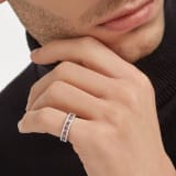 B.zero1 18 kt white gold one-band ring with openwork logo spiral AN859738 image 2