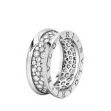 B.zero1 18 kt white gold ring set with pavé diamonds on the spiral AN860154 image 1