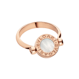 BVLGARI BVLGARI 18 kt rose gold flip ring set with mother-of-pearl and carnelian elements AN858197 image 4