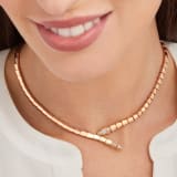 Serpenti Viper 18 kt rose gold necklace set with demi-pavé diamonds CL858905 image 3