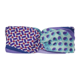 Doppelseitiges Sun Haarband aus feinem bedruckten Seidentwill in Sheer Amethyst Purple. SUNHEADBAND image 3