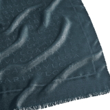 Lettere Maxi Metal stole in fine forest green silk wool. Made of 60% silk and 40% wool. 246253 image 2