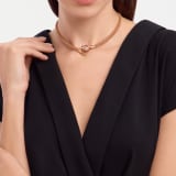 Serpenti 18 kt rose gold necklace set with pavé diamonds and brilliant-cut rubies on the head and the tail, and ruby eyes CL860443 image 1