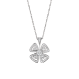 Fiorever 18 kt white gold necklace set with a central diamond (0.30 ct) and pavé diamonds (0.36 ct) 354496 image 1