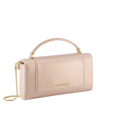 Serpenti Forever phone case in rose gold Space lamb leather. Captivating snakehead magnetic closure in gold-finished brass embellished with rose gold enamel, gold-finished brass scales and black onyx eyes. 295583 image 3