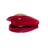 Serpenti Cuore 1968 top handle bag in perla white calf leather with perla white nappa leather lining. Captivating snake body-shaped top handle in gold-plated brass embellished with perla white and black enamel scales and zirconia eyes; press-button closure. SRN-001-1367S-r image 4