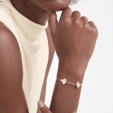 Divas' Dream 18 kt rose gold soft bracelet set with white mother-of-pearl elements BR860954 image 1