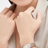 Serpenti Tubogas single-spiral watch in 18 kt rose gold and stainless steel with white opaline dial with guilloché soleil treatmen. Water-resistant up to 30 metres 103708 image 2