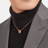 Serpenti Viper necklace with 18 kt rose gold chain and 18 kt rose gold pendant set with carnelian elements and demi-pavé diamonds. 355088 image 3